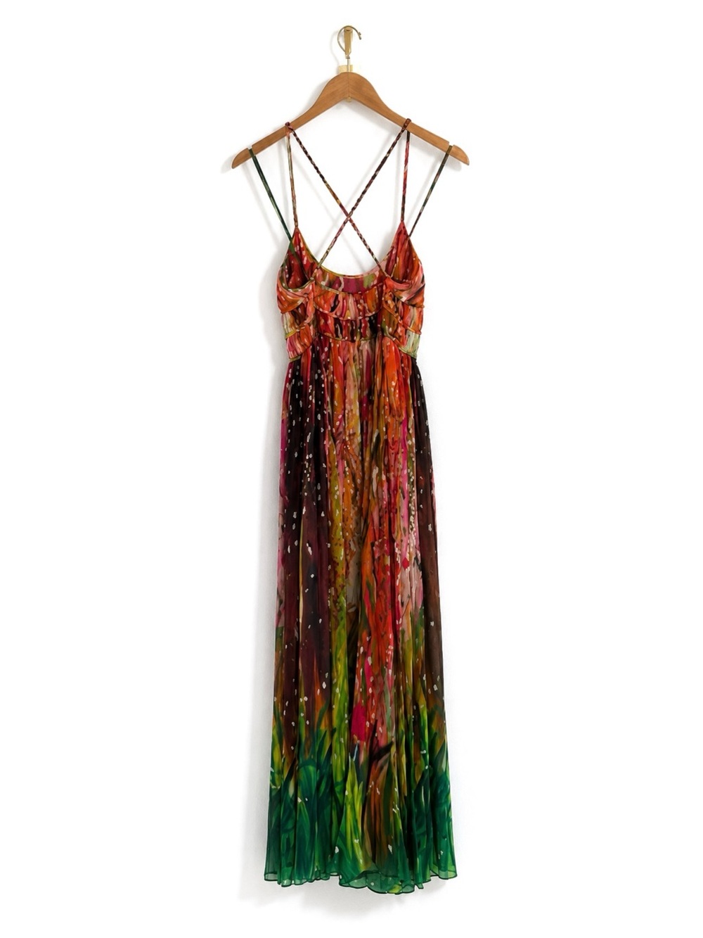 NWOT Ulla Johnson Maxi Silk Sleeveless Pleated Rosie Gown - Picture 7 of 8
